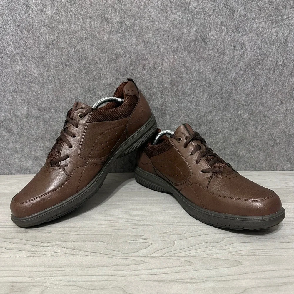 Nunn Bush KORE Walk Men Sz 11 Brown Moccasin Toe Lace‎ Up Oxfords 84811-201